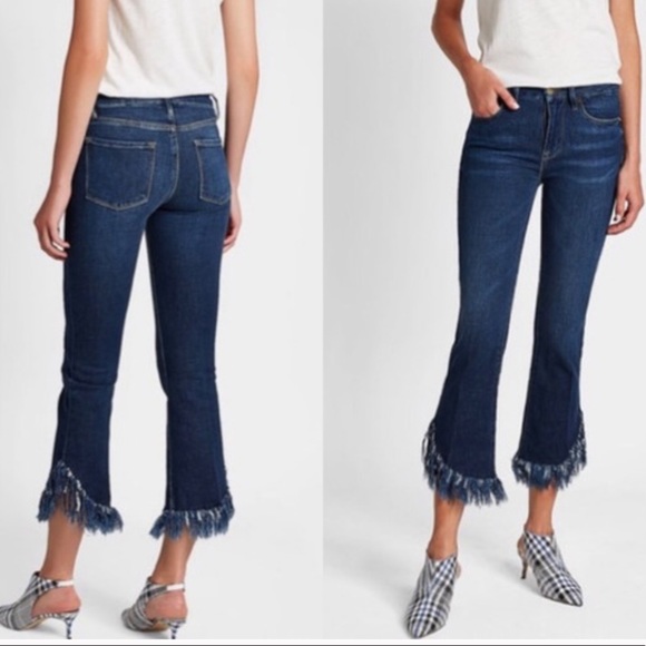 FRAME DENIM**Le Crop Mini Boot Fringe Size 25 + 29 - Picture 2 of 8